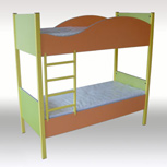 Двох'ярусне ліжко для дитячого садка «Mebelas 2-2А»