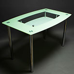 Стеклянный стол «Бочка Зелёный» 