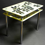 Стеклянный стол «Цветы-рамка»